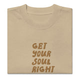 Soul Embroidered Oversized faded t-shirt
