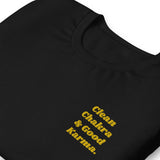 Chakra + Karma embroidered Unisex t-shirt